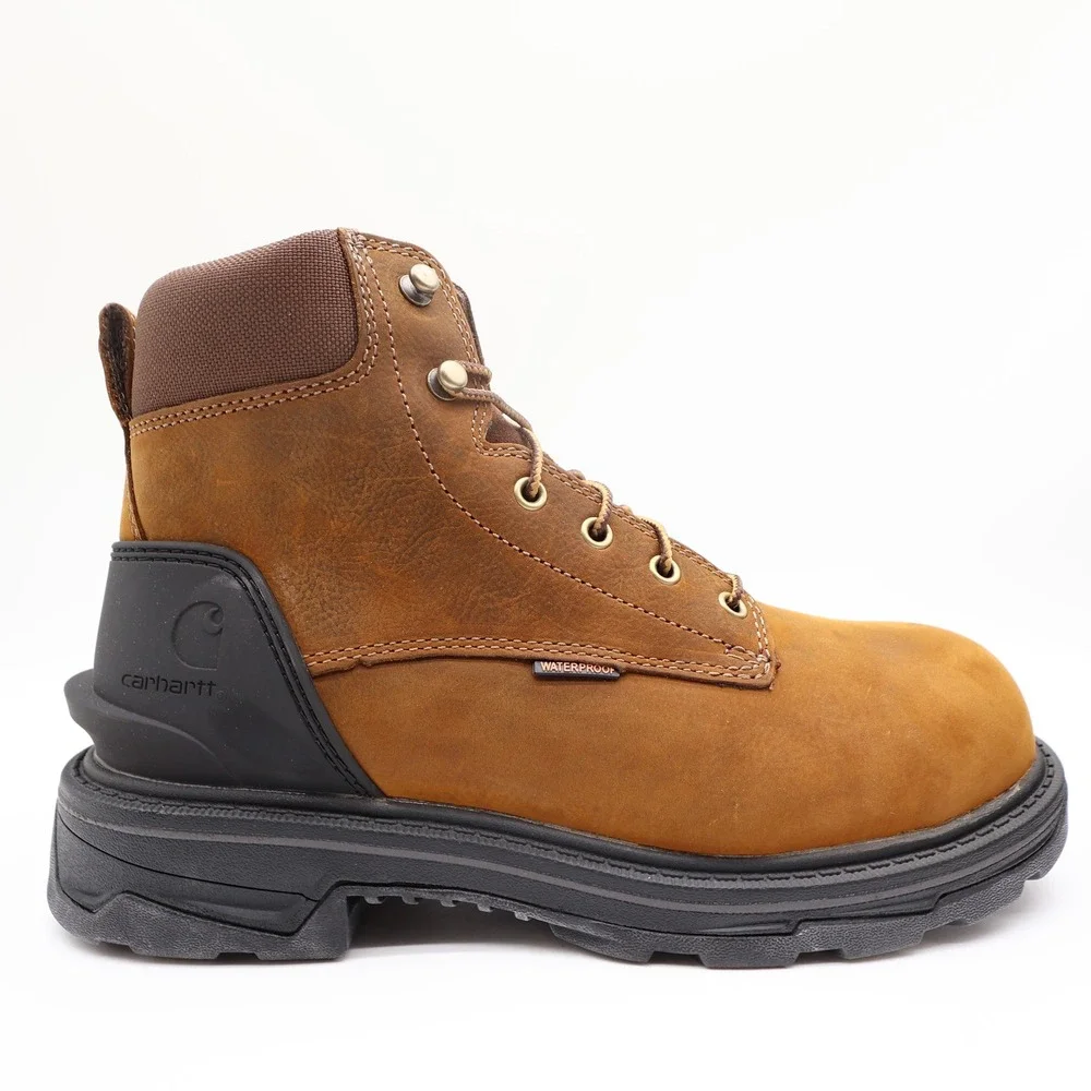 Carhartt Ironwood Work Boots Mens 9.5 M Brown Leather Alloy Toe Waterproof NWT